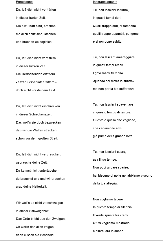 incoraggiamento