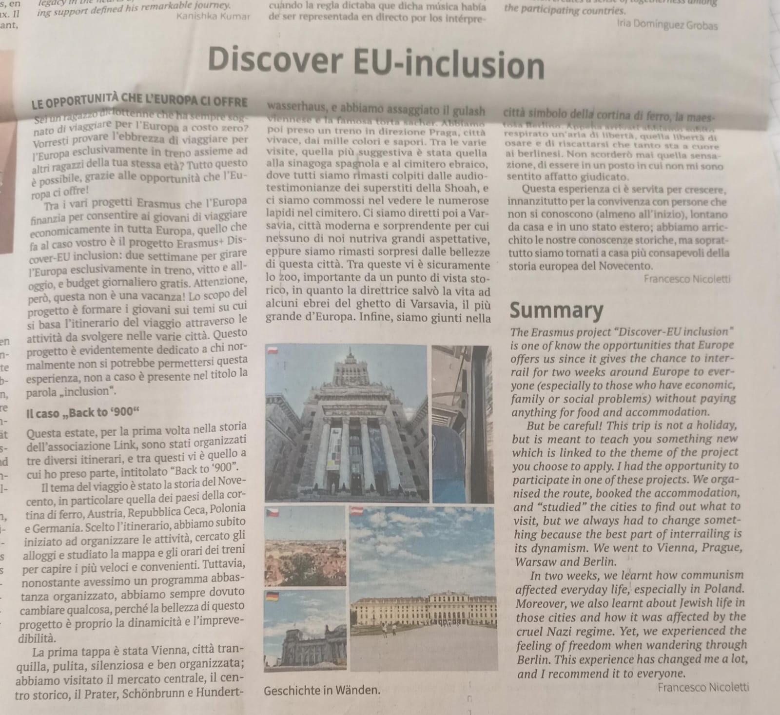 DiscoverEU defrit