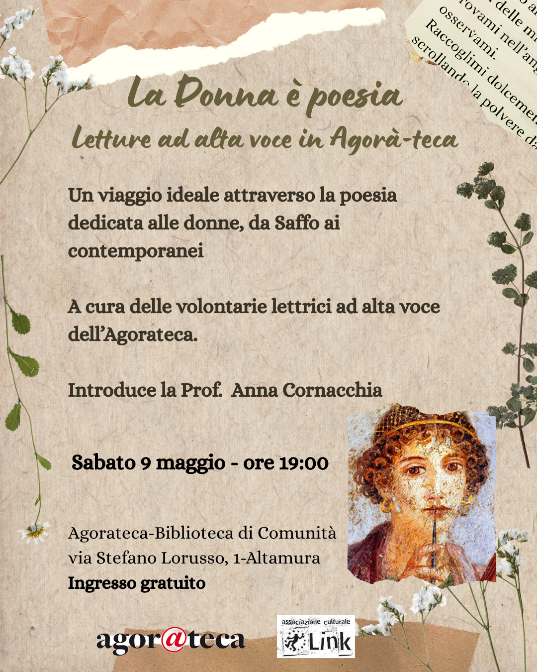 La Donna è poesia Letture ad alta voce in Agorà teca